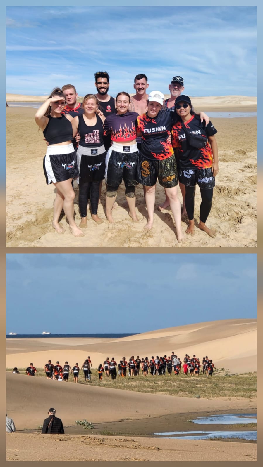 The Fusion Martial Arts Academy team together on a training trip